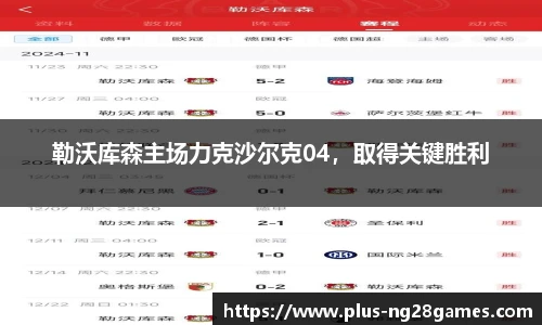 勒沃库森主场力克沙尔克04，取得关键胜利